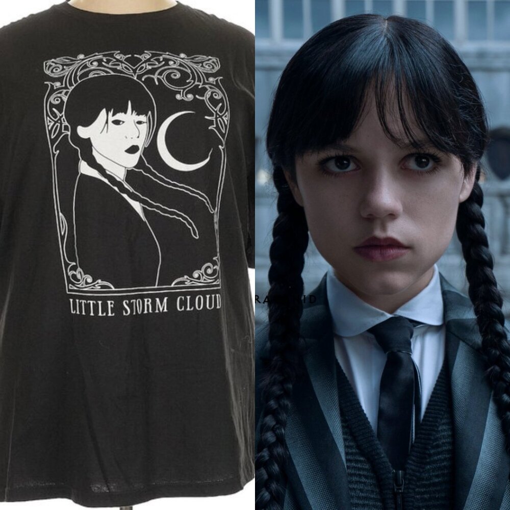 Wednesday Addams Little Storm Cloud oversized tshirt XXL - Picture 2 of 5